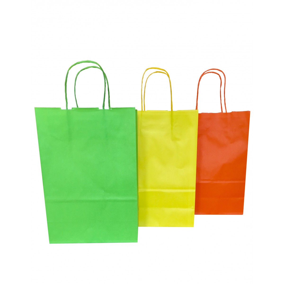 Buste di Carta Bianche con Manici Piatti 80g/m² 32+16x27cm (300 Pezzi